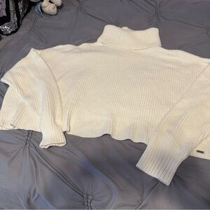 Hollister Cream Turtleneck Sweater